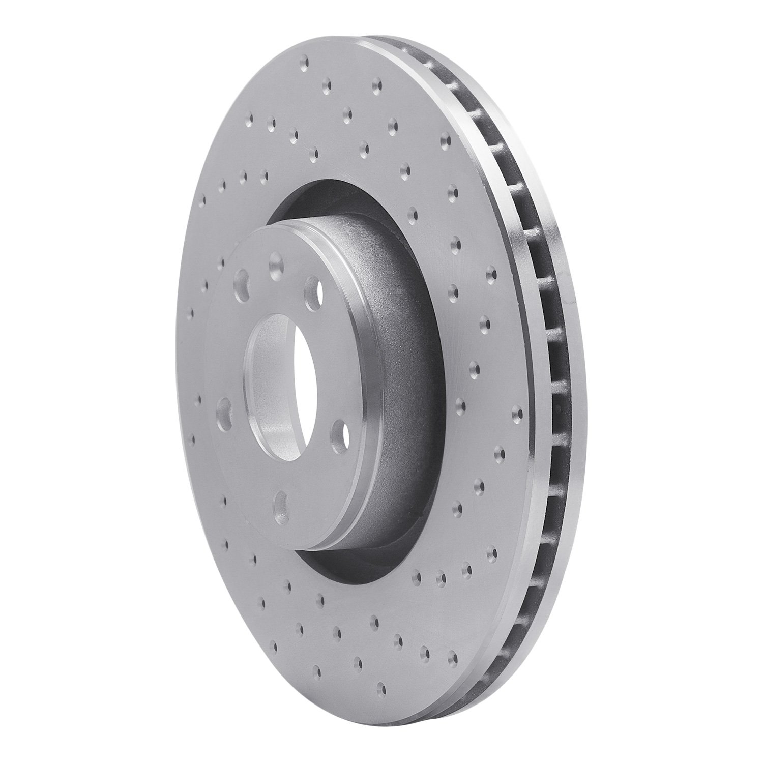 621-73047R Drilled Brake Rotor [Silver], 2005-2011 Audi/Volkswagen, Position: Front Right