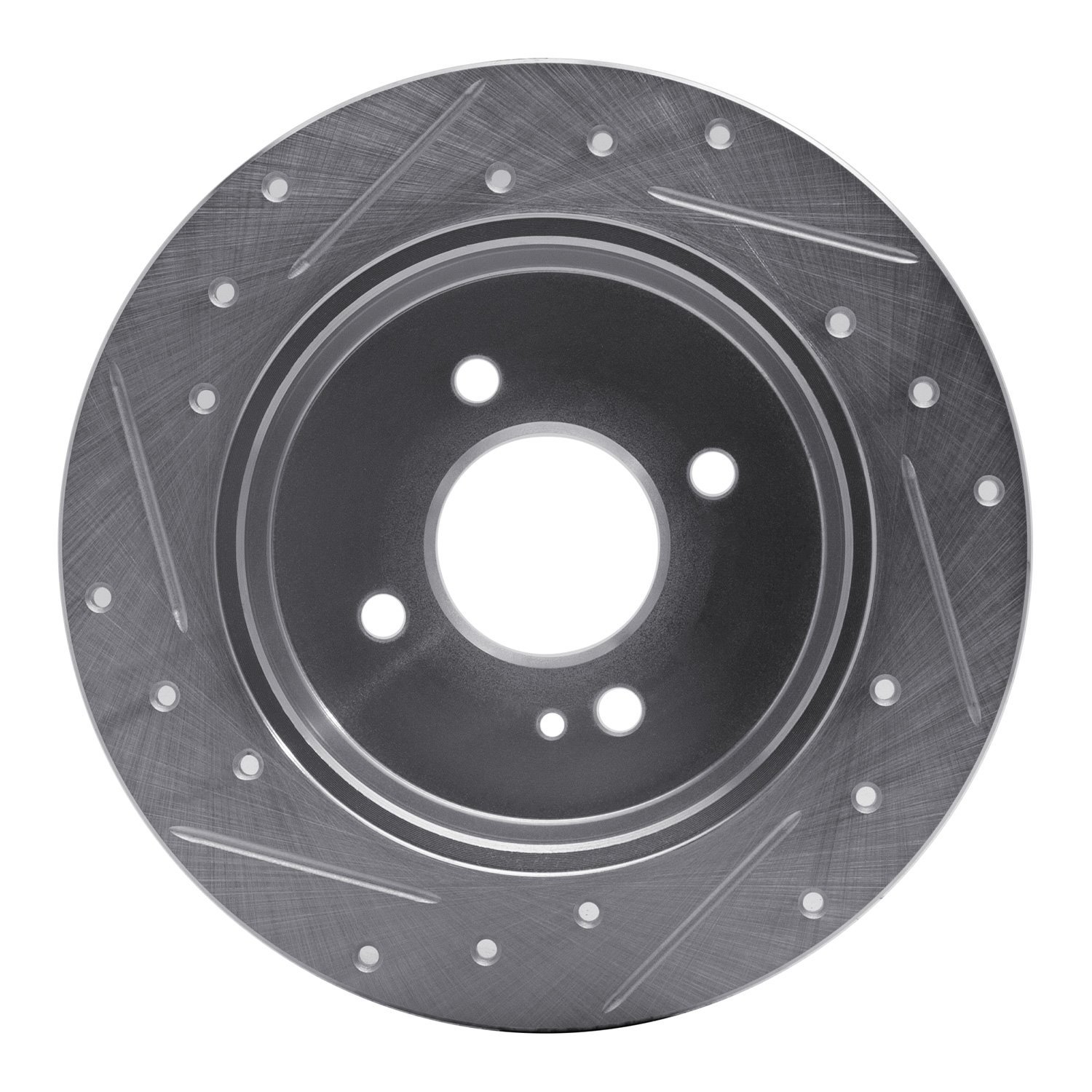 631-03041R Drilled/Slotted Brake Rotor [Silver], Fits Select Multiple Makes/Models, Position: Rear Right