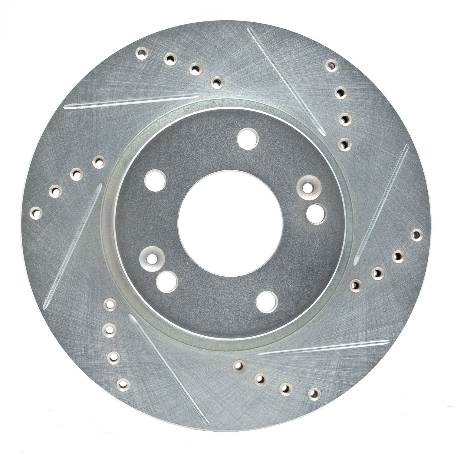 631-03054R Drilled/Slotted Brake Rotor [Silver], Fits Select Kia/Hyundai/Genesis, Position: Front Right
