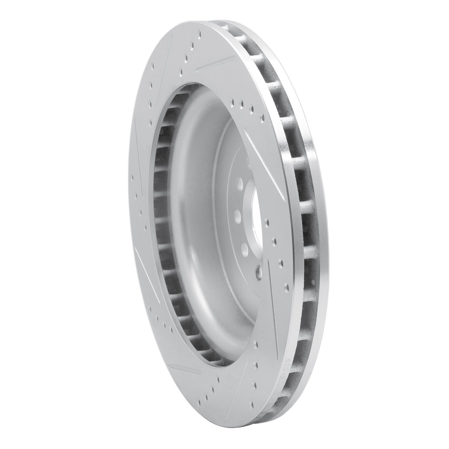 631-20014R Drilled/Slotted Brake Rotor [Silver], 2003-2005 Jaguar, Position: Front Right
