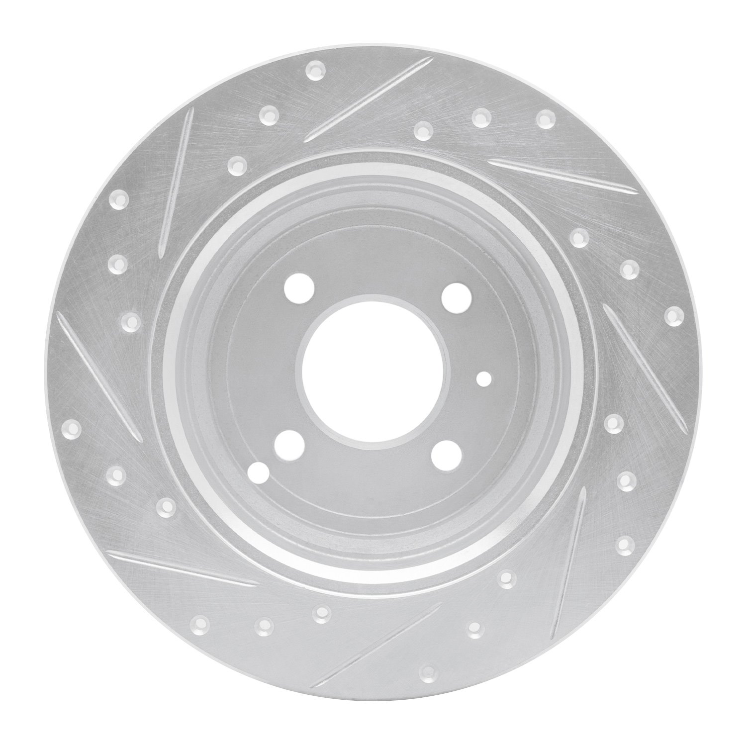 631-27017R Drilled/Slotted Brake Rotor [Silver], 1993-1995 Volvo, Position: Rear Right
