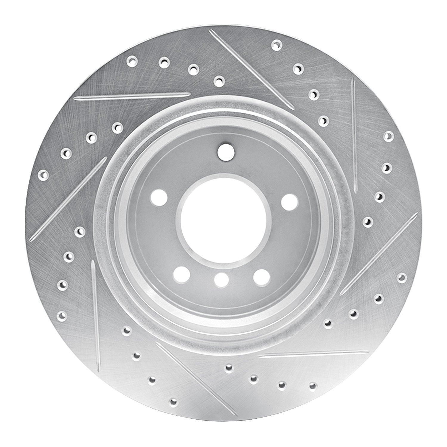 631-31041L Drilled/Slotted Brake Rotor [Silver], 1995-2003 BMW, Position: Rear Left