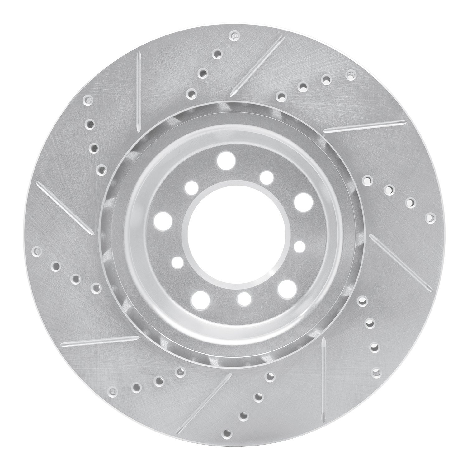 631-31054D Drilled/Slotted Brake Rotor [Silver], 2001-2006 BMW, Position: Left Front