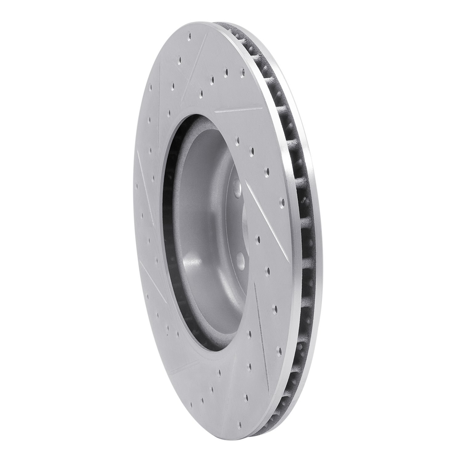 631-31130R Drilled/Slotted Brake Rotor [Silver], Fits Select Multiple Makes/Models, Position: Rear Right