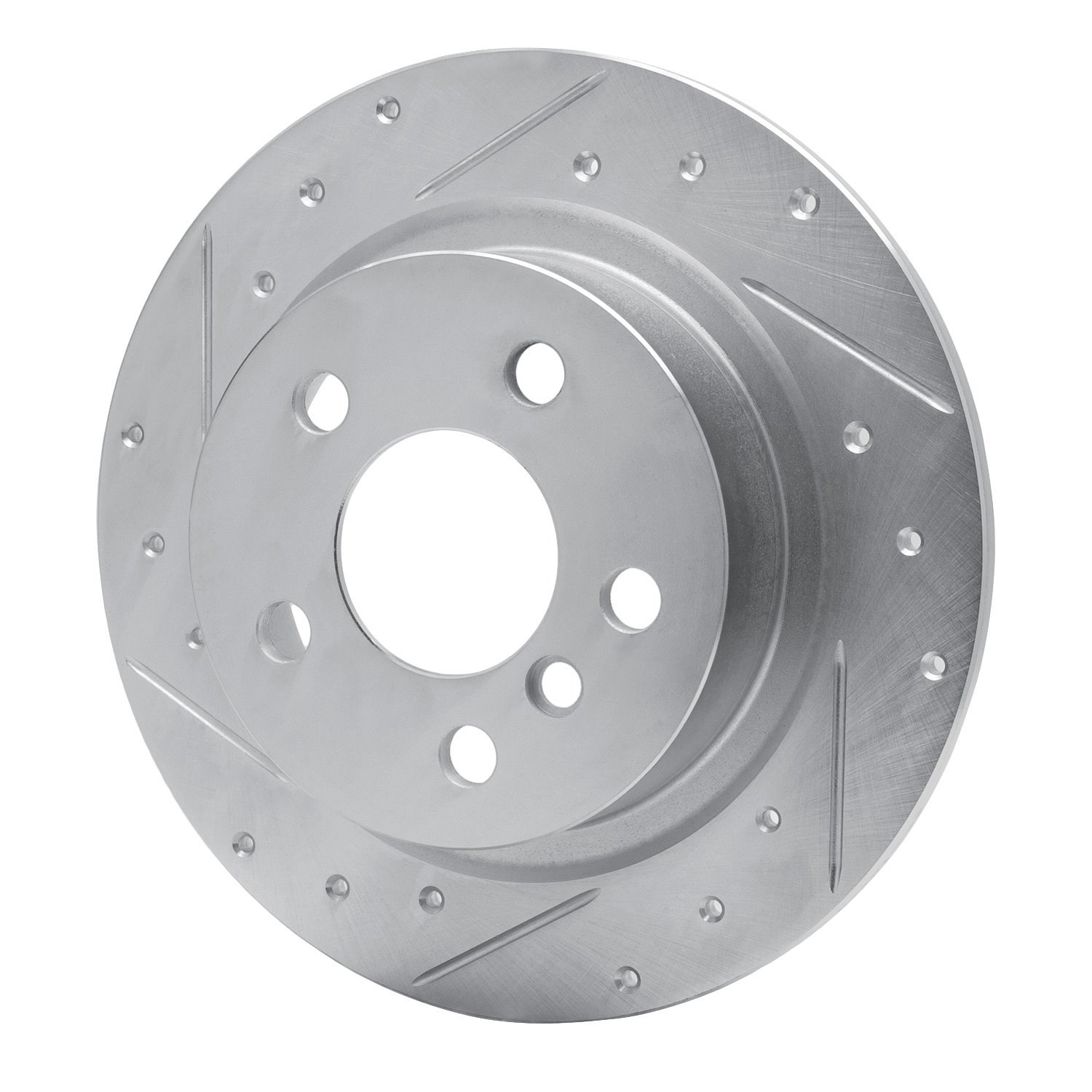 631-32016L Drilled/Slotted Brake Rotor [Silver], Fits Select Multiple Makes/Models, Position: Rear Left