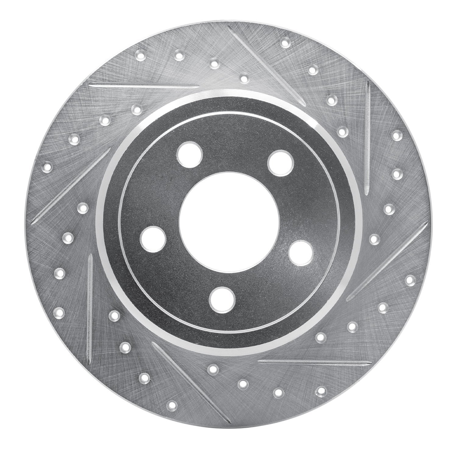 631-39016R Drilled/Slotted Brake Rotor [Silver], Fits Select Mopar, Position: Rear Right