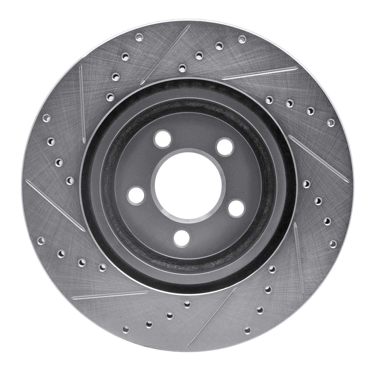 631-39017R Drilled/Slotted Brake Rotor [Silver], Fits Select Mopar, Position: Front Right