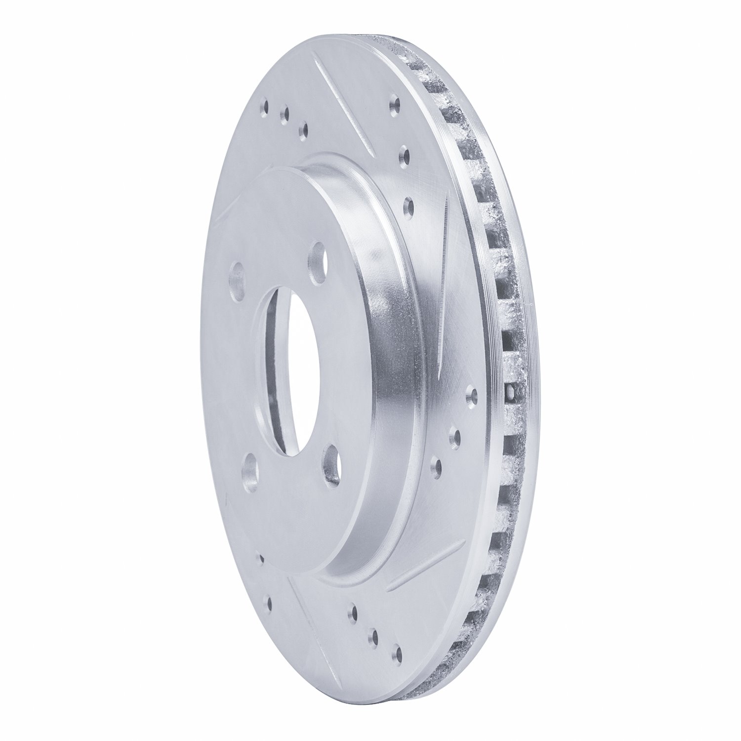 631-40015R Drilled/Slotted Brake Rotor [Silver], 1995-1996 Mopar, Position: Front Right