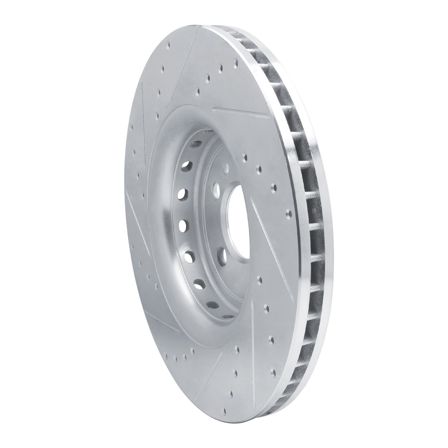 631-40035R Drilled/Slotted Brake Rotor [Silver], Fits Select Mopar, Position: Front Right