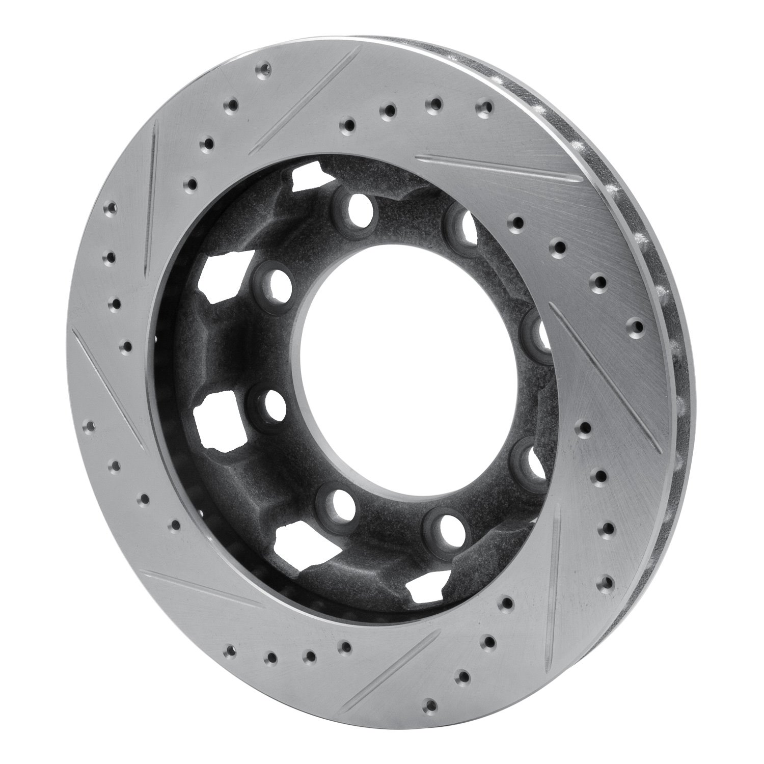 631-40048R Drilled/Slotted Brake Rotor [Silver], 1975-1993 Mopar, Position: Front Right
