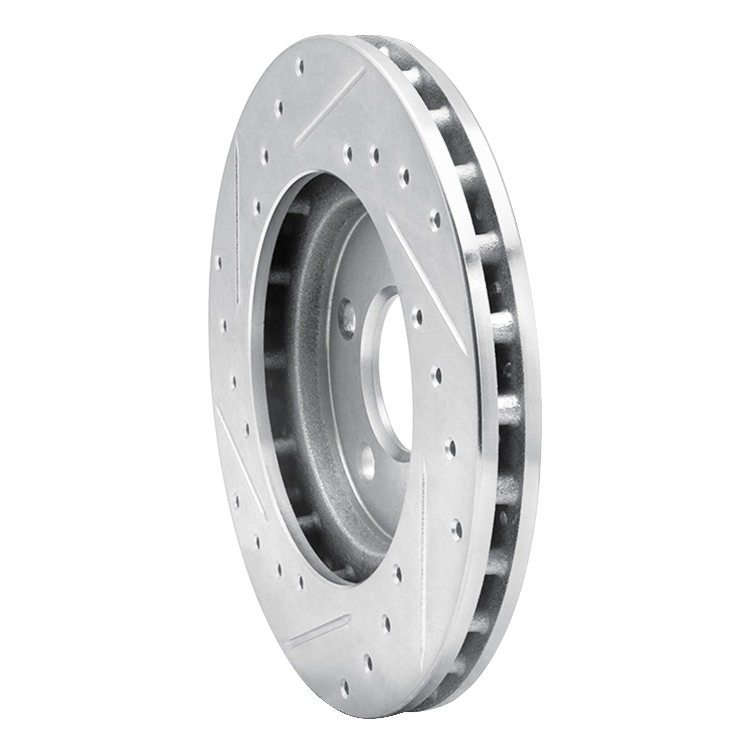 631-40080R Drilled/Slotted Brake Rotor [Silver], 1996-2000 Mopar, Position: Front Right