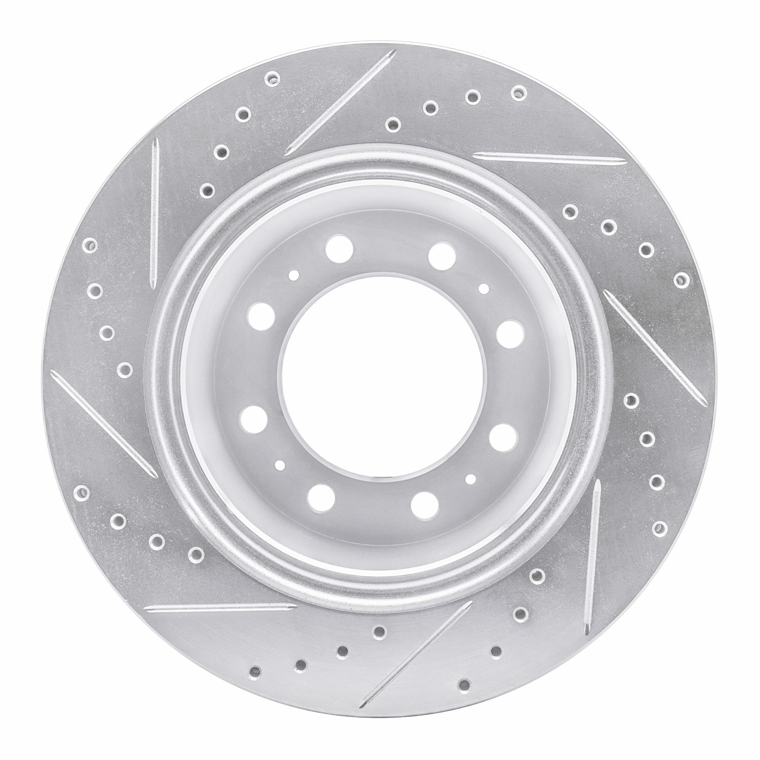 631-40118R Drilled/Slotted Brake Rotor [Silver], Fits Select Mopar, Position: Rear Right