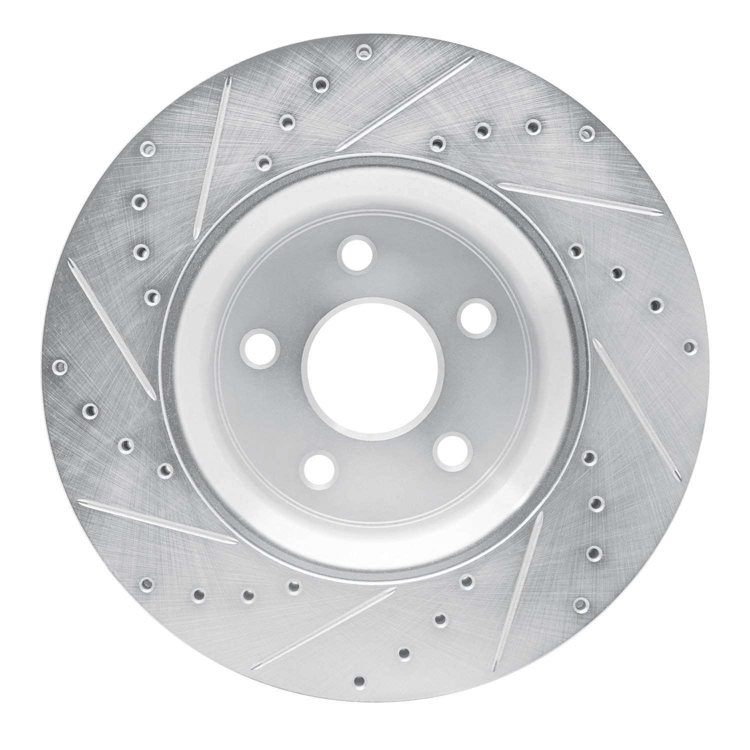 631-42007R Drilled/Slotted Brake Rotor [Silver], Fits Select Mopar, Position: Front Right