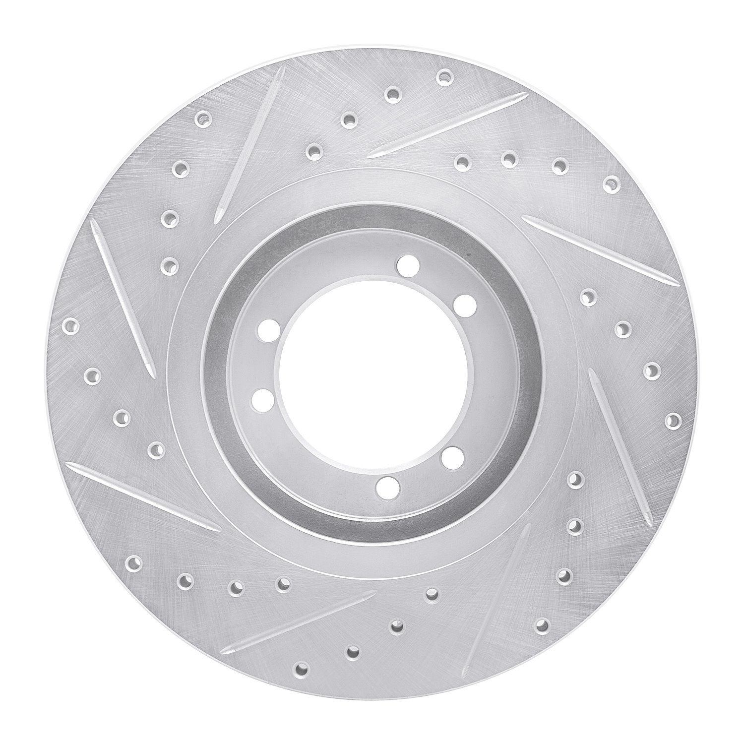 631-44001R Drilled/Slotted Brake Rotor [Silver], 1996-2006 Mopar, Position: Rear Right,Front Right
