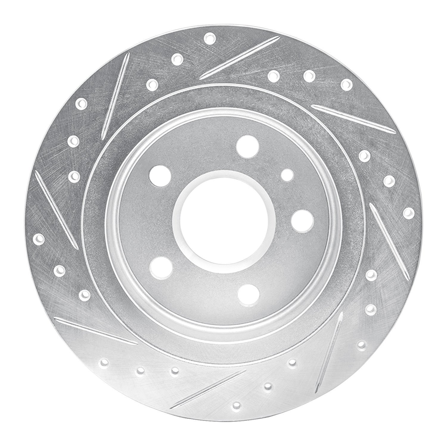 631-45015R Drilled/Slotted Brake Rotor [Silver], 2011-2016 GM, Position: Rear Right