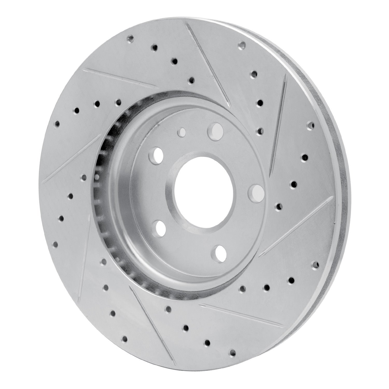 631-45016L Drilled/Slotted Brake Rotor [Silver], Fits Select GM, Position: Front Left
