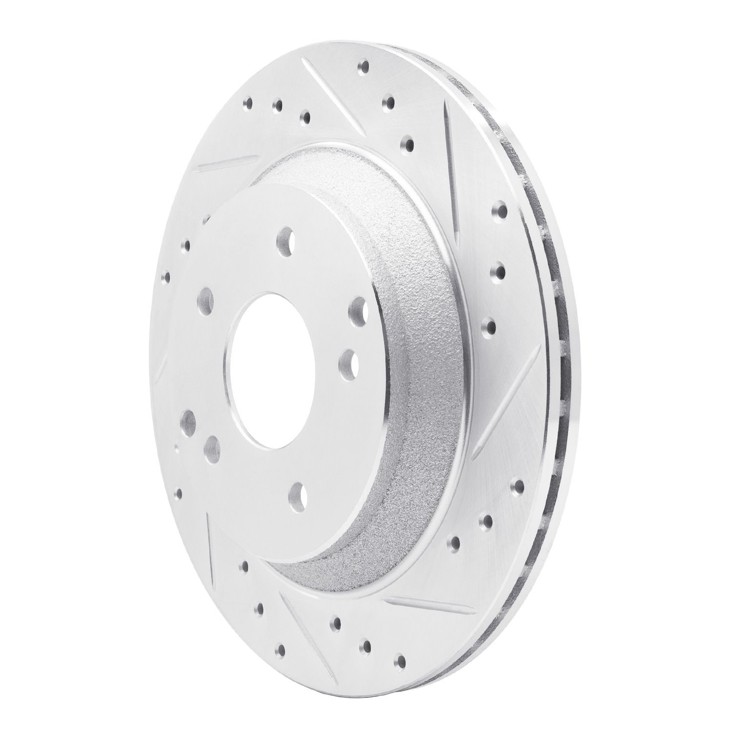 631-47022R Drilled/Slotted Brake Rotor [Silver], 1988-1996 GM, Position: Rear Right