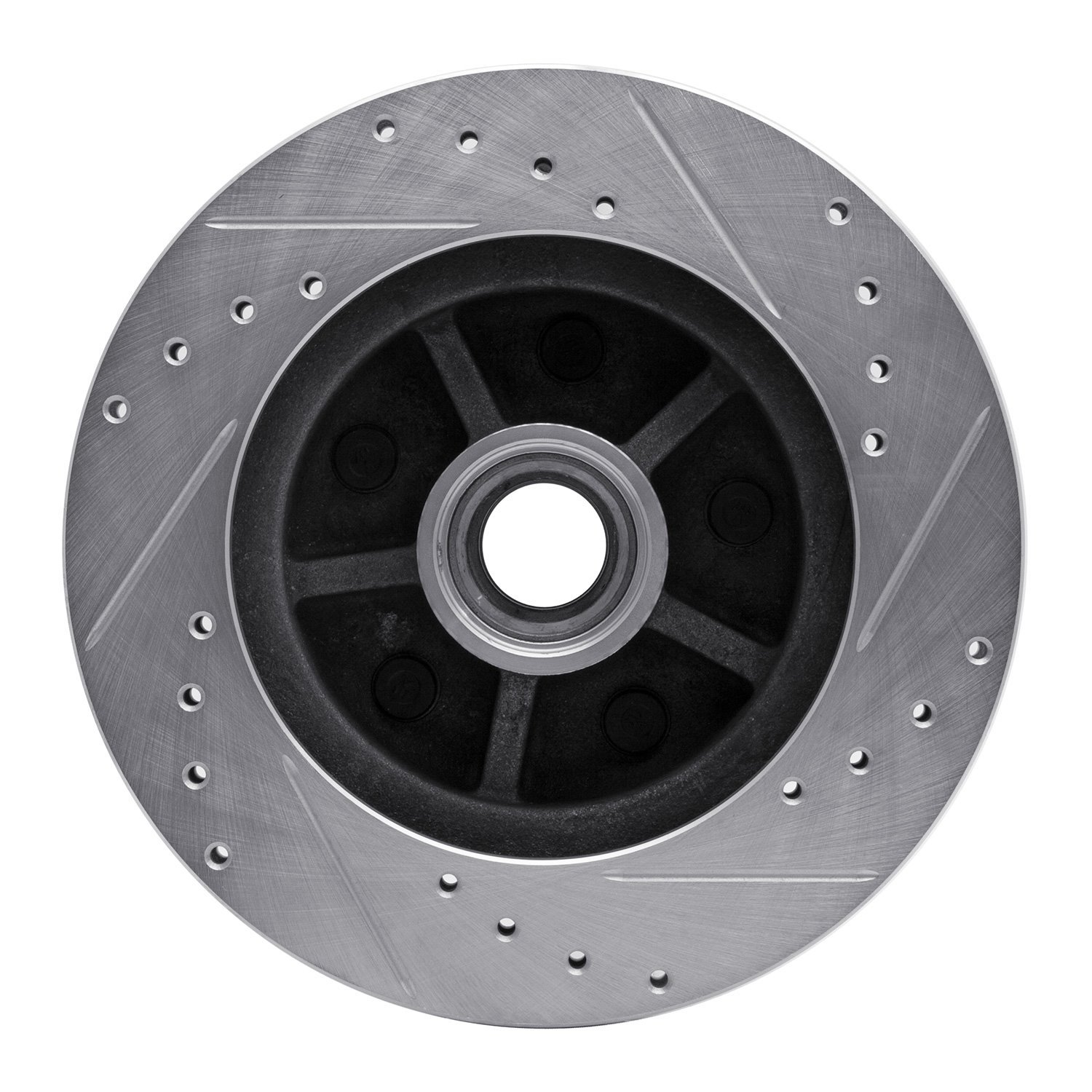 631-48009L Drilled/Slotted Brake Rotor [Silver], 1988-1991 GM, Position: Front Left