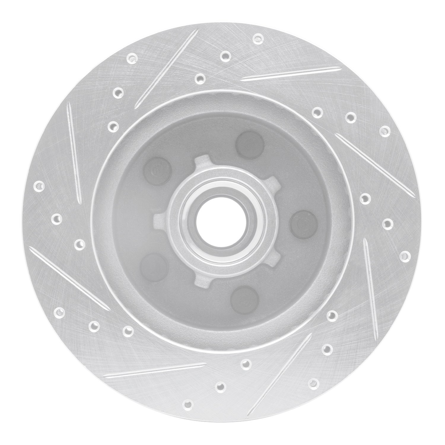 631-48010R Drilled/Slotted Brake Rotor [Silver], 1988-1994 GM, Position: Front Right