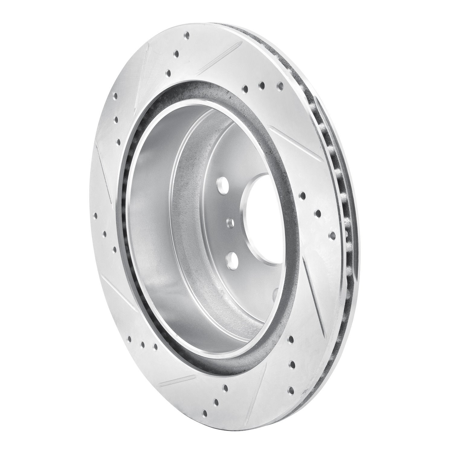 631-48053R Drilled/Slotted Brake Rotor [Silver], 2007-2020 GM, Position: Rear Right