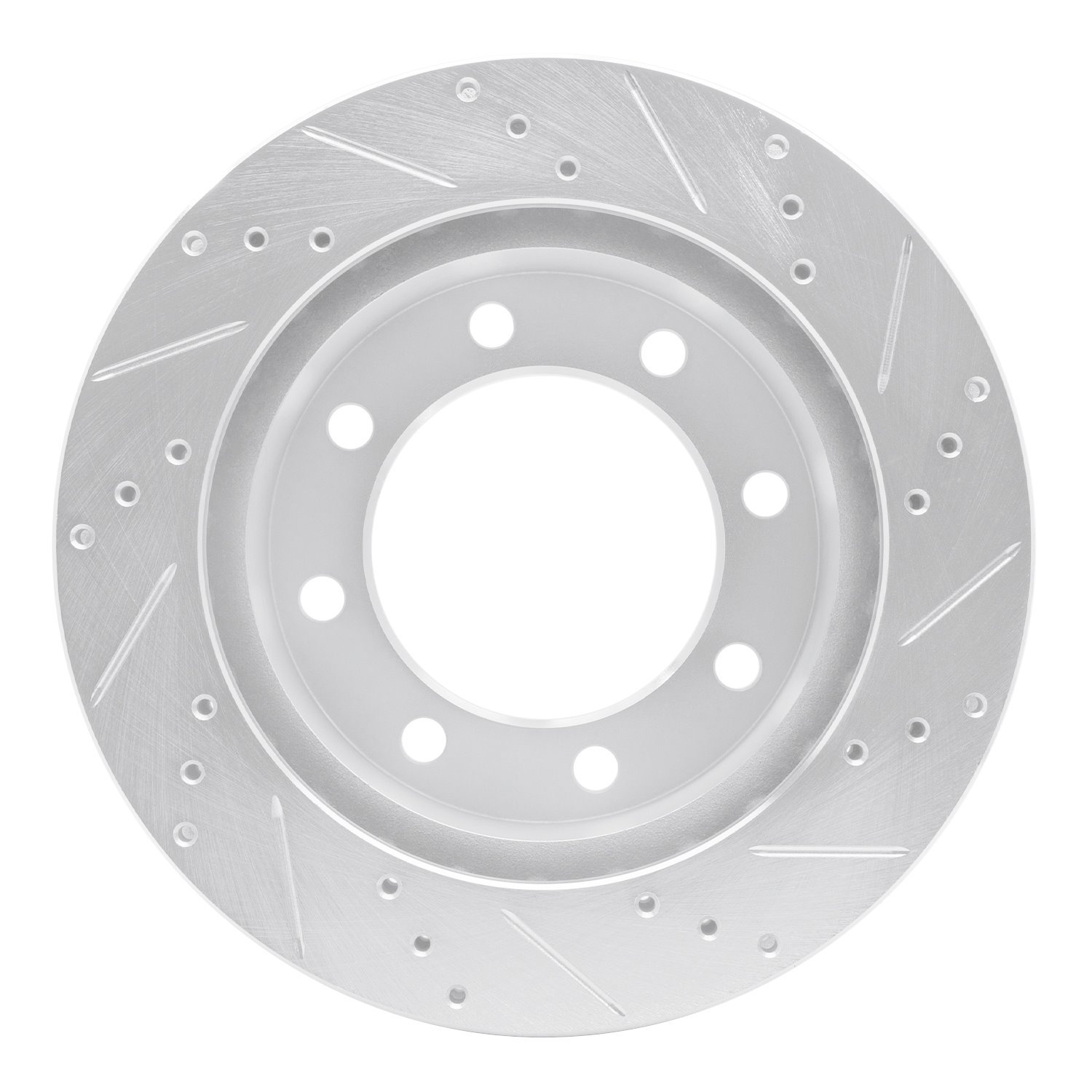 631-54174L Drilled/Slotted Brake Rotor [Silver], 1999-2005 Ford/Lincoln/Mercury/Mazda, Position: Front Left