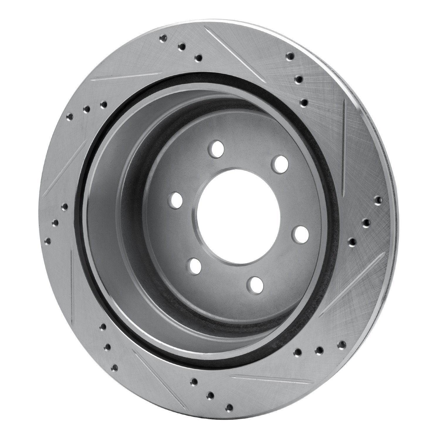 631-54188L Drilled/Slotted Brake Rotor [Silver], 2004-2011 Ford/Lincoln/Mercury/Mazda, Position: Rear Left