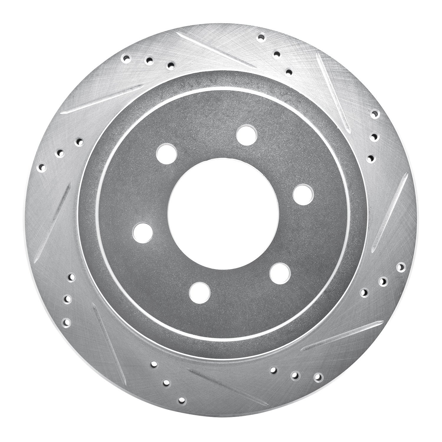 631-54188R Drilled/Slotted Brake Rotor [Silver], 2004-2011 Ford/Lincoln/Mercury/Mazda, Position: Rear Right