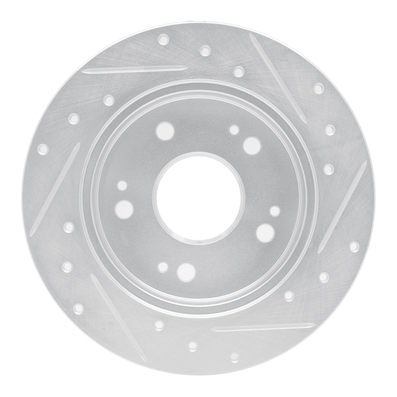 631-59024L Drilled/Slotted Brake Rotor [Silver], 1997-2015 Acura/Honda, Position: Rear Left