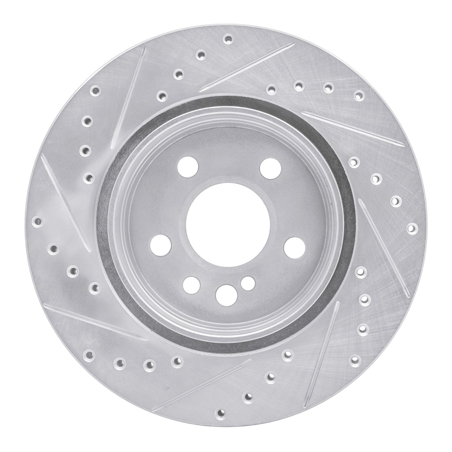 631-63024R Drilled/Slotted Brake Rotor [Silver], 1992-1999 Mercedes-Benz, Position: Rear Right