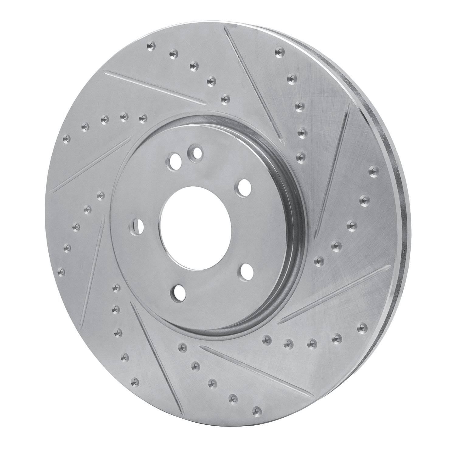 631-63046R Drilled/Slotted Brake Rotor [Silver], 2000-2006 Multiple Makes/Models, Position: Front Right