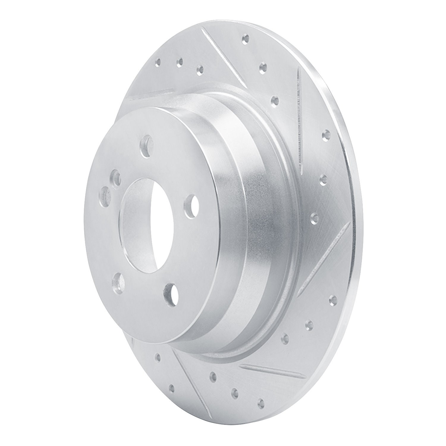 631-63051R Drilled/Slotted Brake Rotor [Silver], 2003-2016 Mercedes-Benz, Position: Rear Right