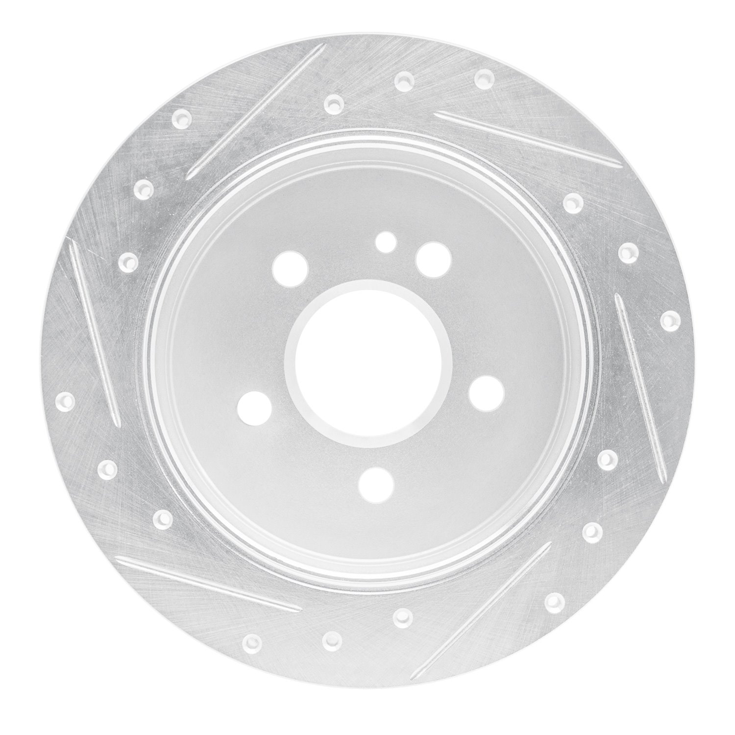 631-63123R Drilled/Slotted Brake Rotor [Silver], 1998-2005 Mercedes-Benz, Position: Rear Right