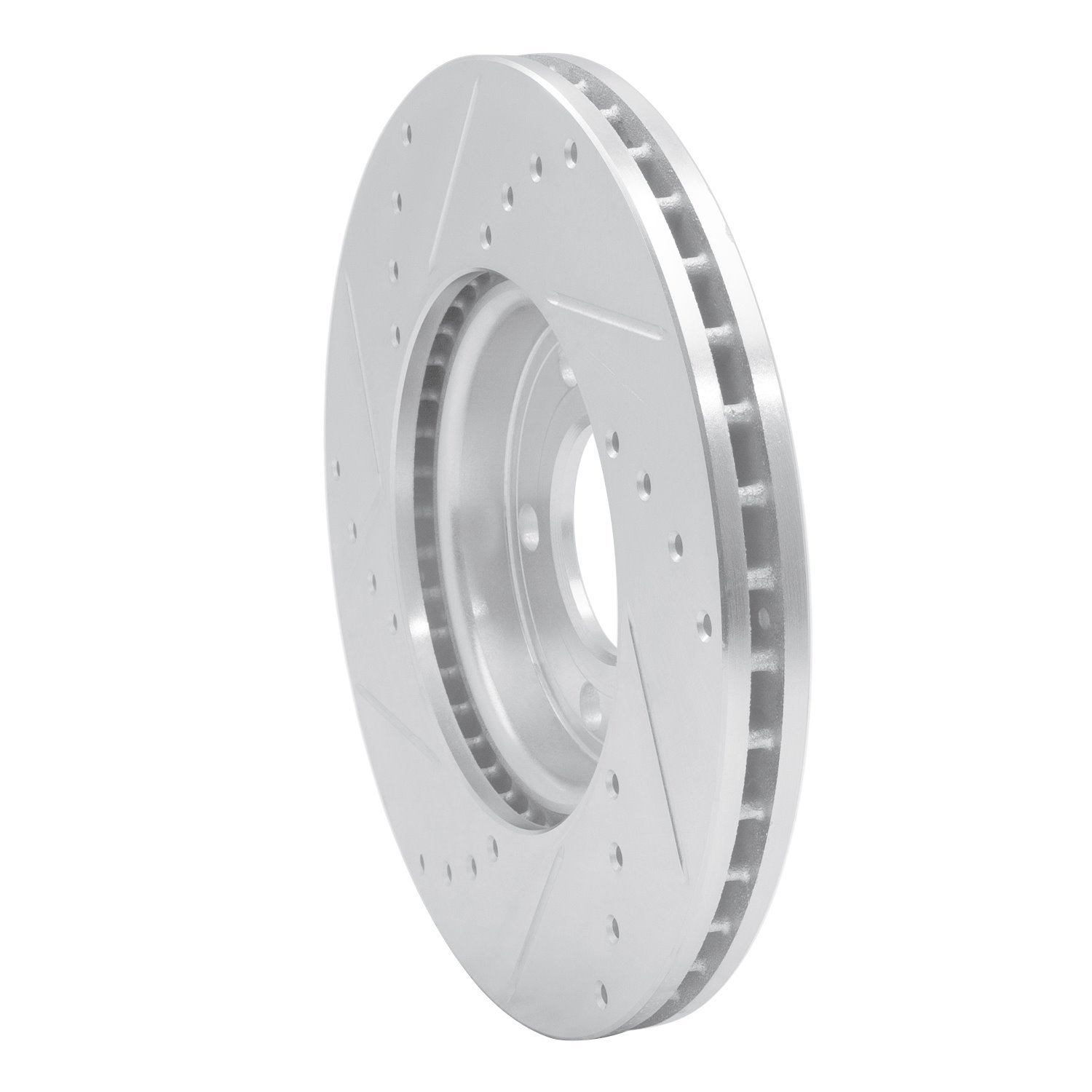 631-65015R Drilled/Slotted Brake Rotor [Silver], 2003-2011 GM, Position: Front Right