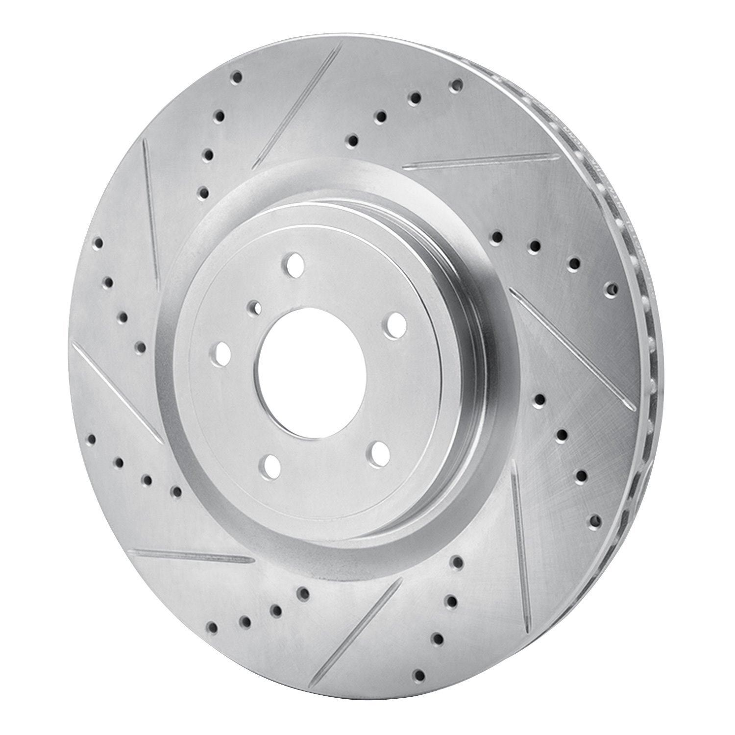 631-68012L Drilled/Slotted Brake Rotor [Silver], Fits Select Infiniti/Nissan, Position: Front Left