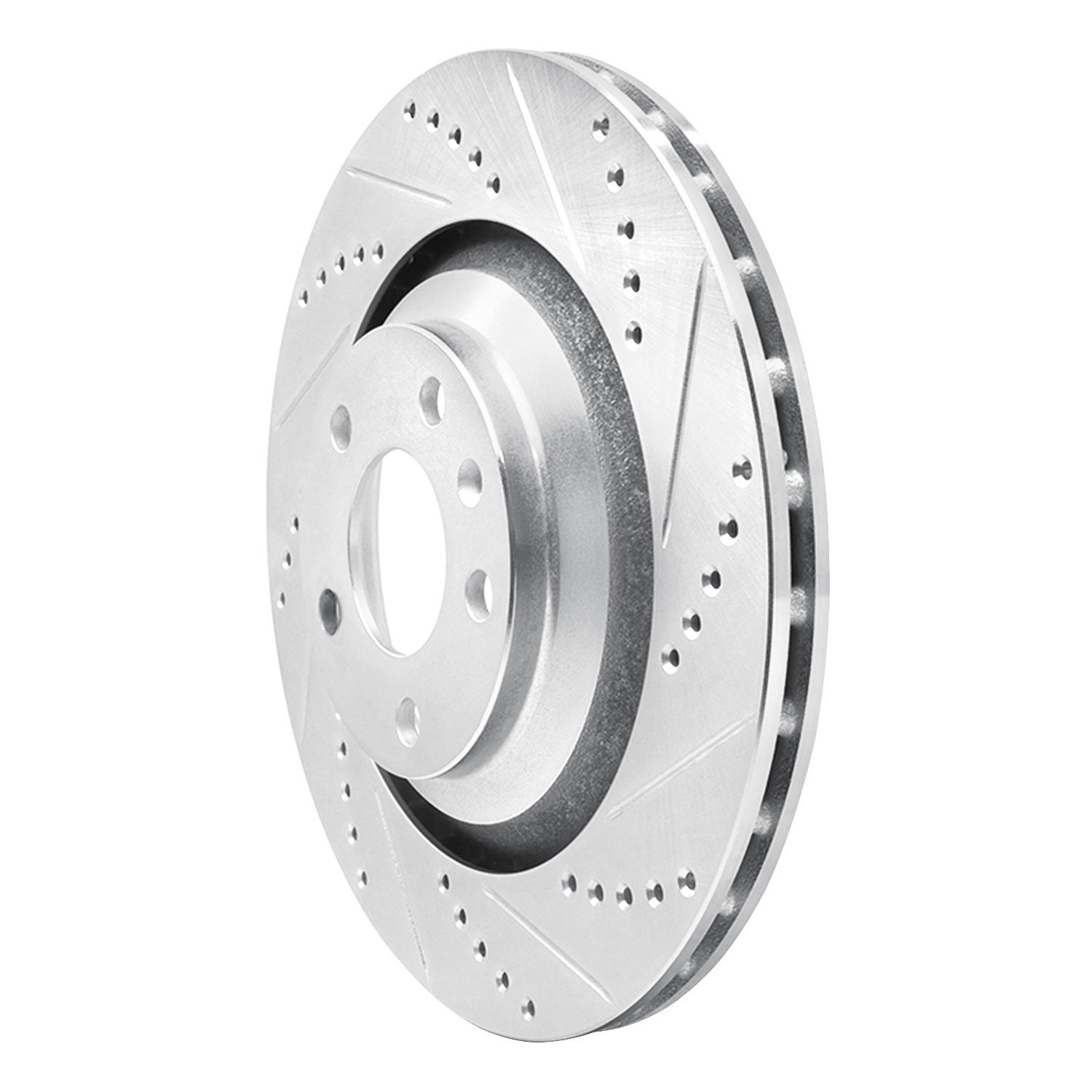 631-73039R Drilled/Slotted Brake Rotor [Silver], 2005-2011 Audi/Volkswagen, Position: Rear Right