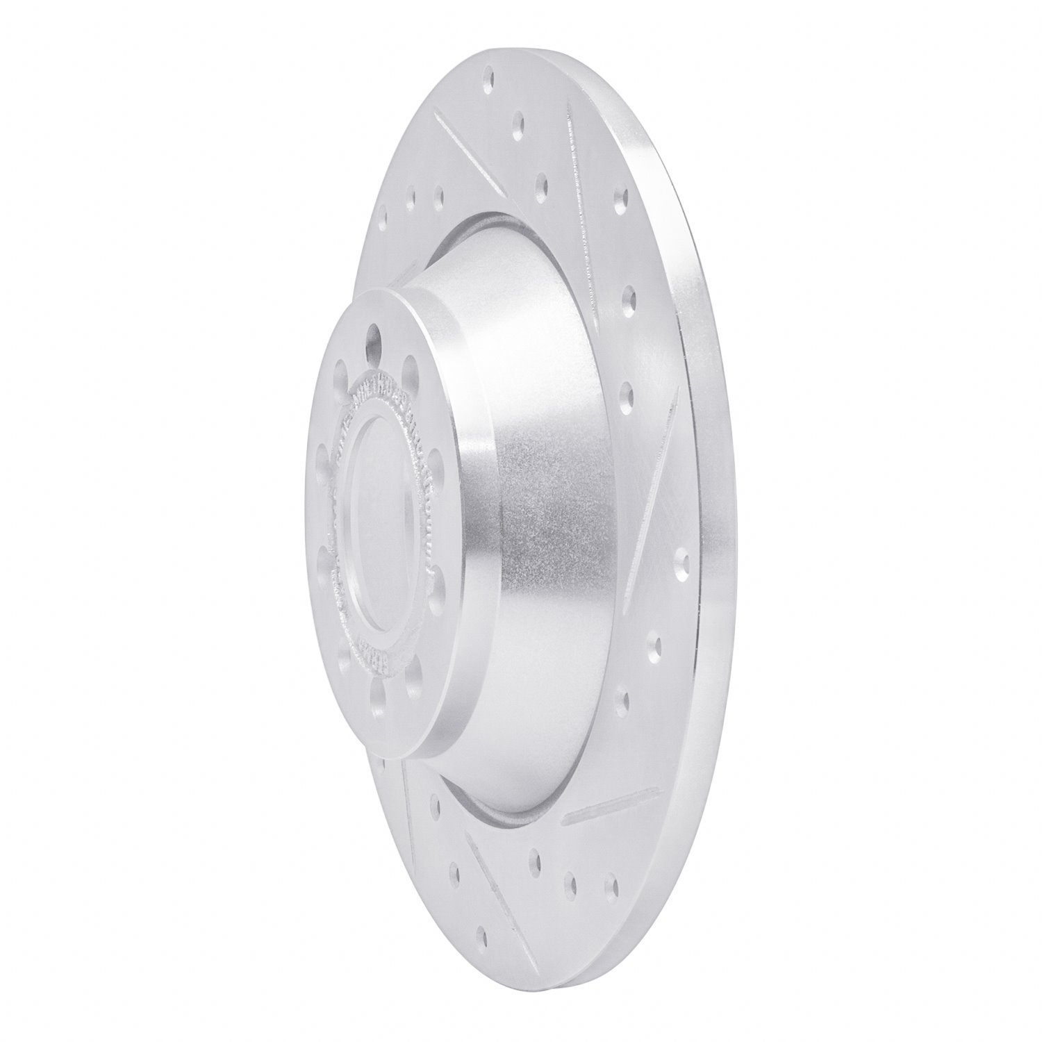 631-73042R Drilled/Slotted Brake Rotor [Silver], 2005-2011 Audi/Volkswagen, Position: Rear Right