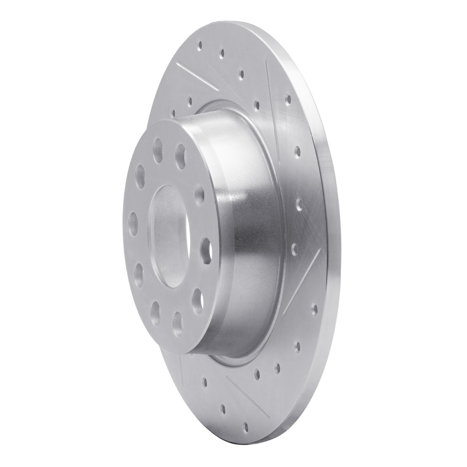631-74031R Drilled/Slotted Brake Rotor [Silver], Fits Select Multiple Makes/Models, Position: Rear Right