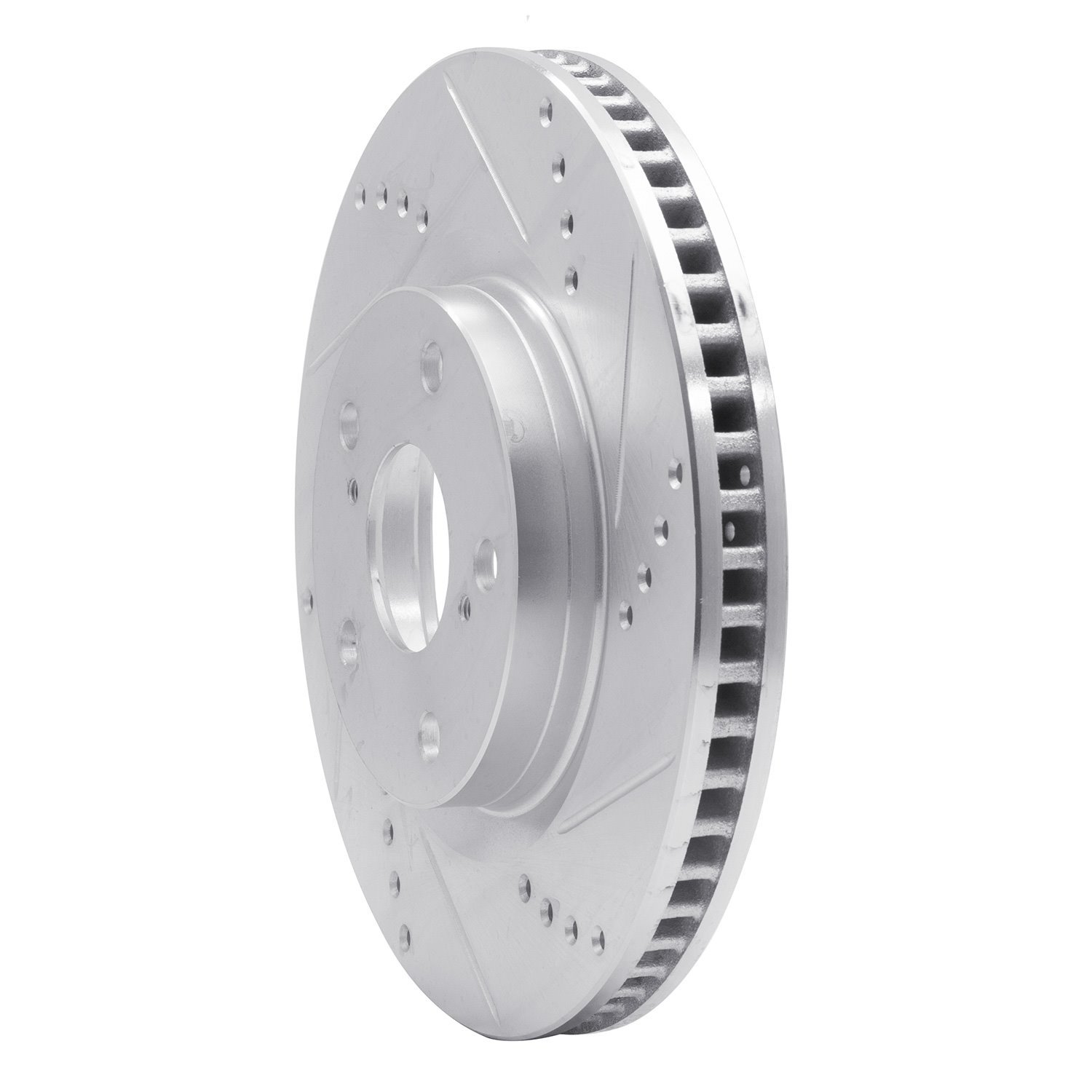 631-76080R Drilled/Slotted Brake Rotor [Silver], 2006-2020 Multiple Makes/Models, Position: Front Right