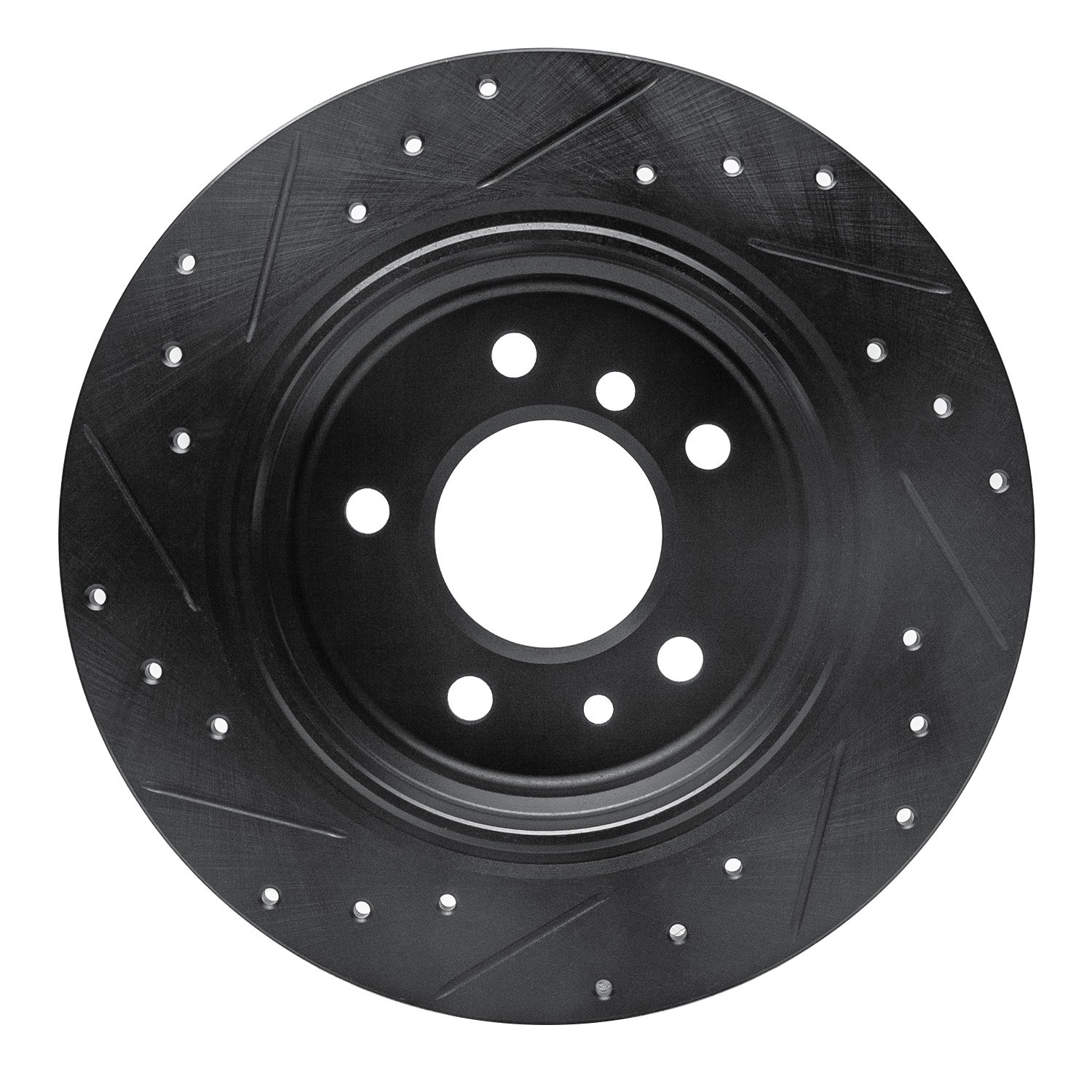 633-31024R Drilled/Slotted Brake Rotor [Black], 1989-1995 BMW, Position: Rear Right