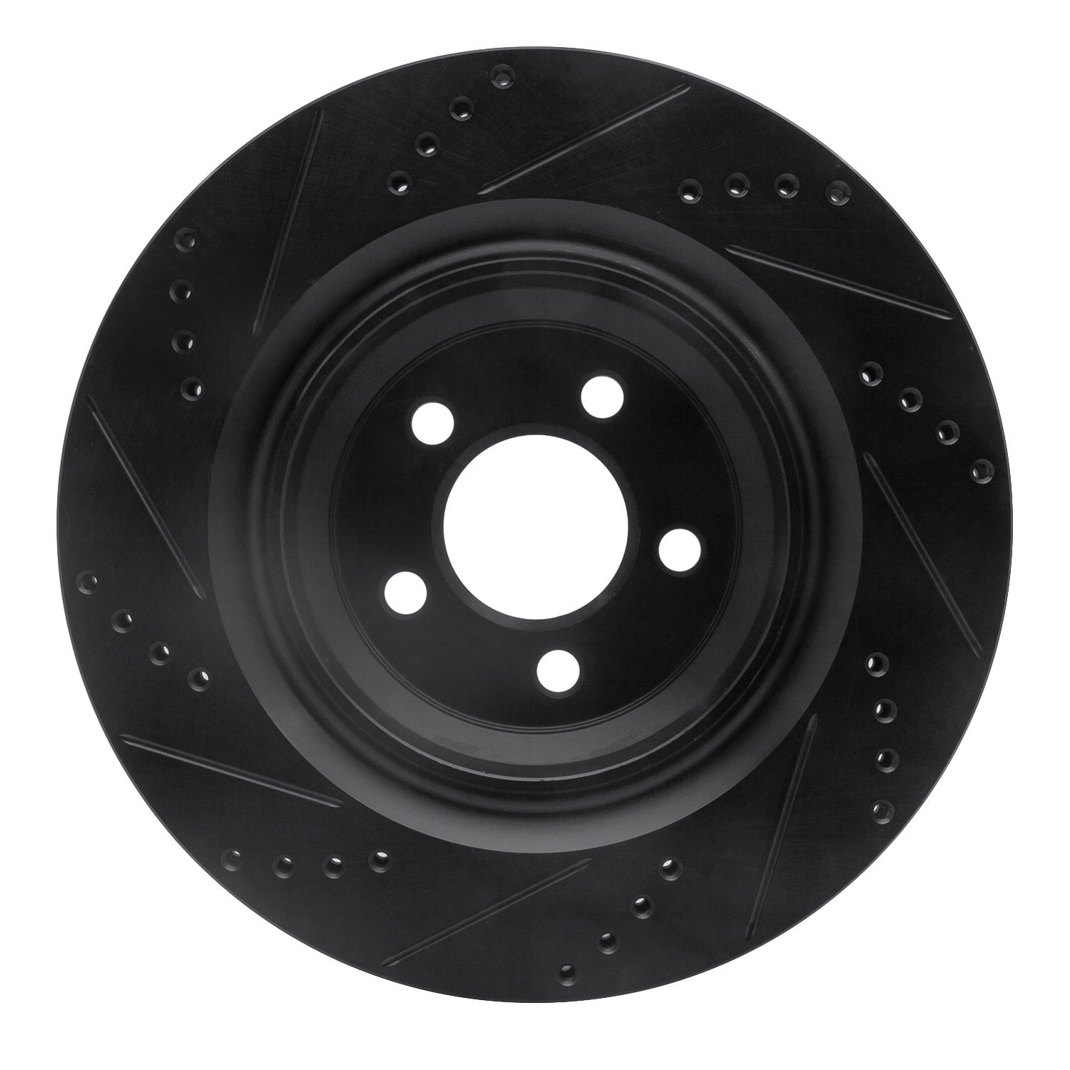 633-39020R Drilled/Slotted Brake Rotor [Black], Fits Select Mopar, Position: Rear Right