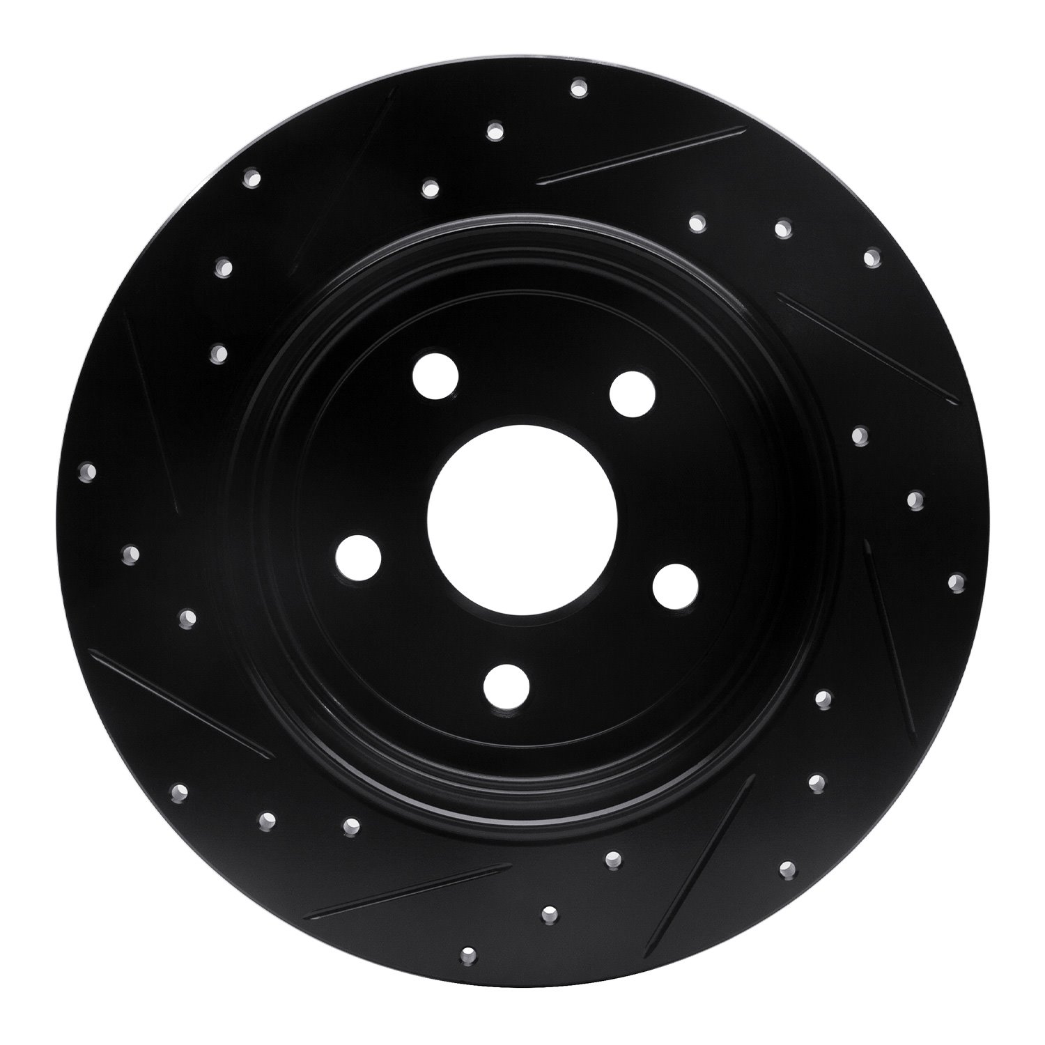633-42004R Drilled/Slotted Brake Rotor [Black], Fits Select Mopar, Position: Rear Right