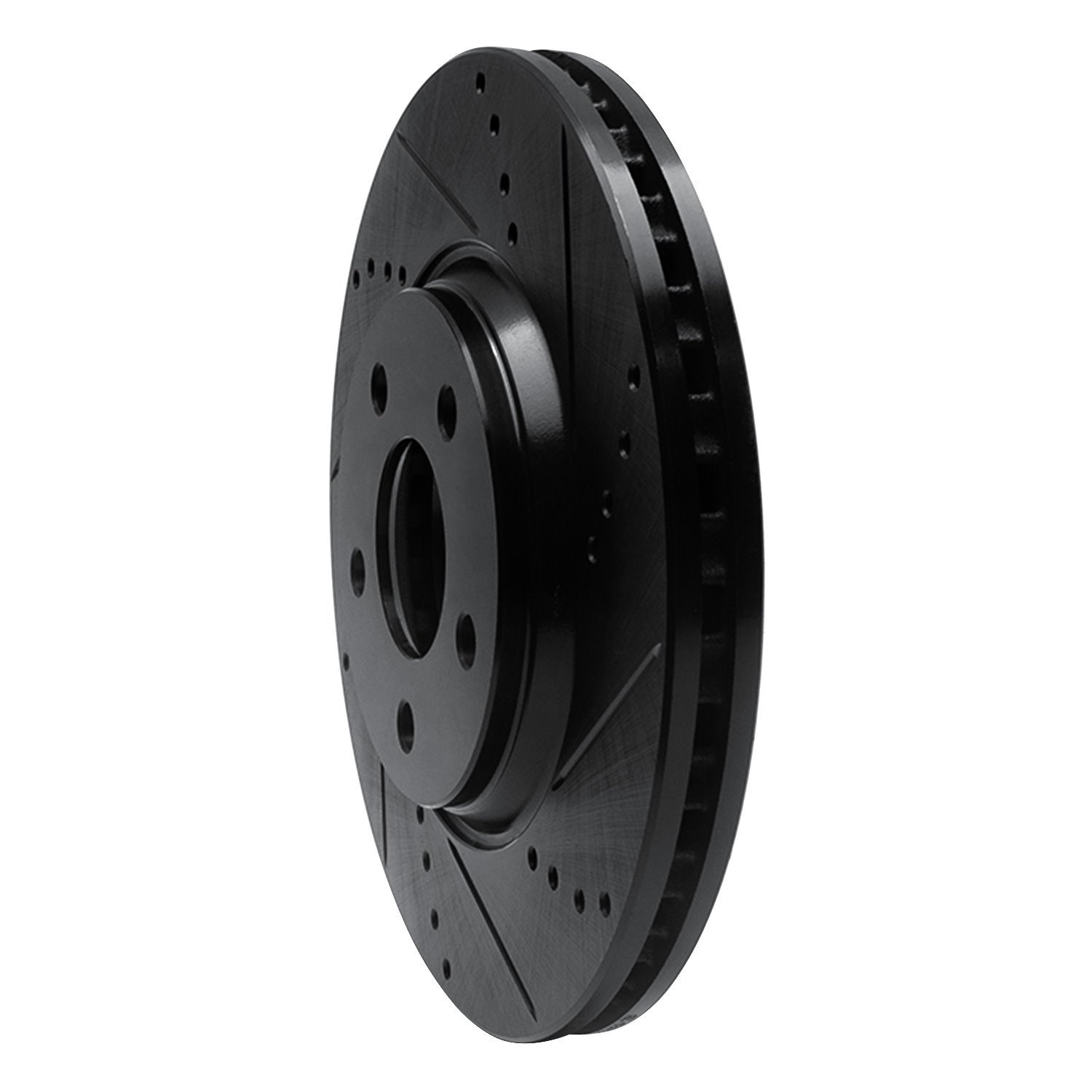 633-53003R Drilled/Slotted Brake Rotor [Black], 2004-2012 GM, Position: Front Right