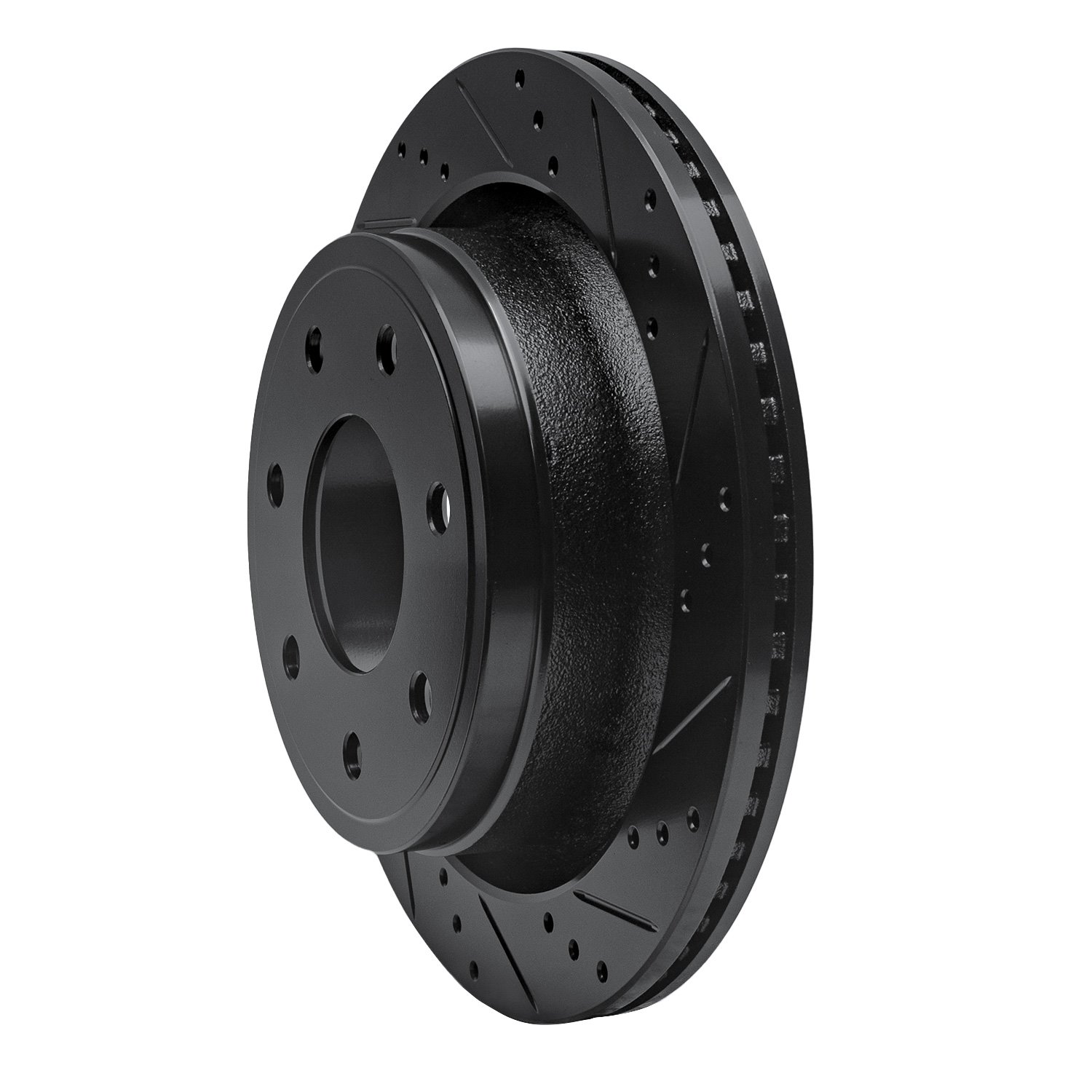 633-54218R Drilled/Slotted Brake Rotor [Black], 2012-2014 Ford/Lincoln/Mercury/Mazda, Position: Rear Right