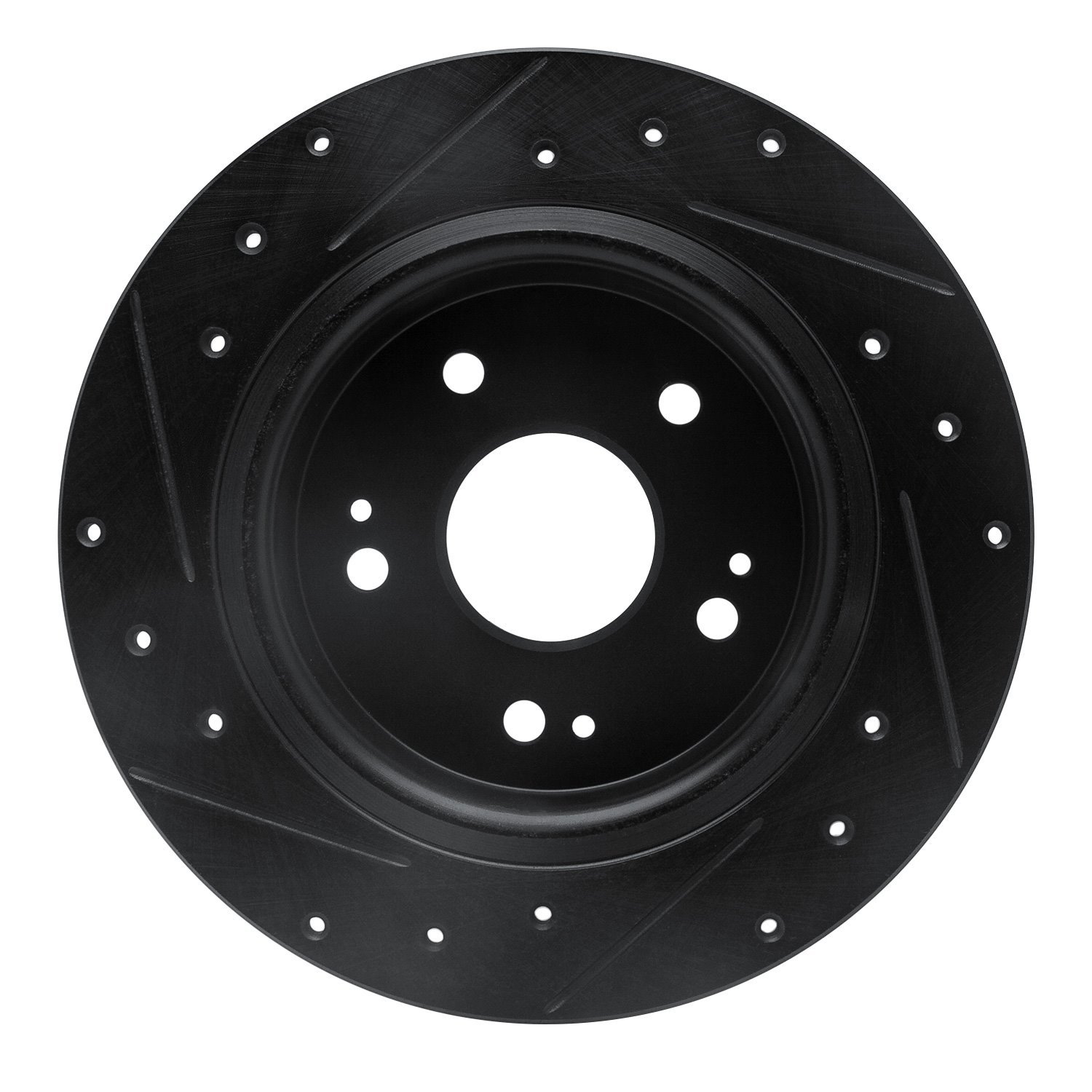 633-59071R Drilled/Slotted Brake Rotor [Black], Fits Select Acura/Honda, Position: Rear Right