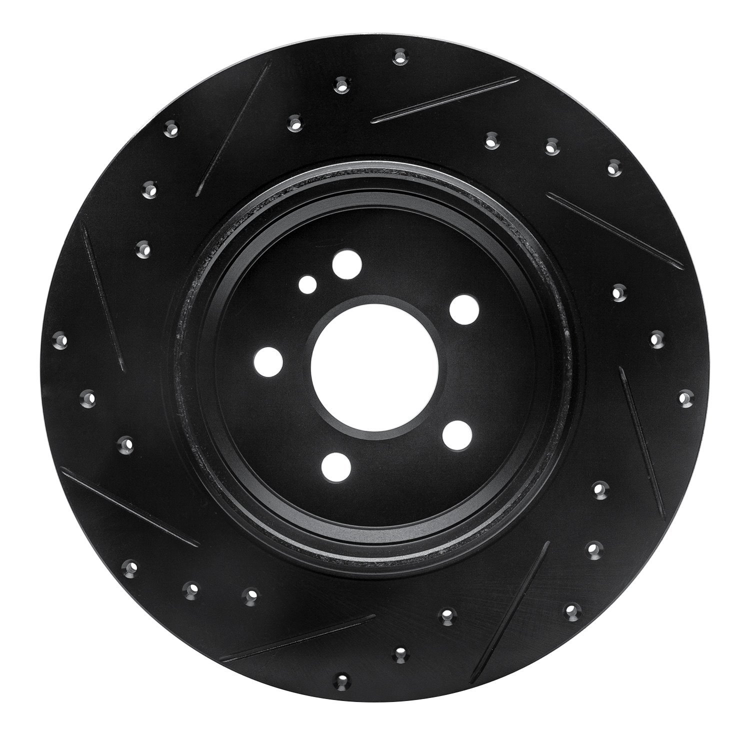 633-63125R Drilled/Slotted Brake Rotor [Black], 2000-2005 Mercedes-Benz, Position: Rear Right