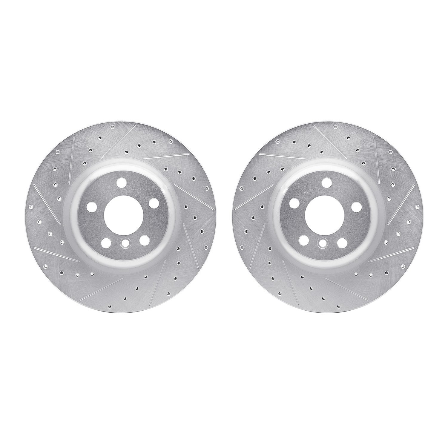 7002-31090 Drilled/Slotted Brake Rotors [Silver], Fits Select Multiple Makes/Models, Position: Rear