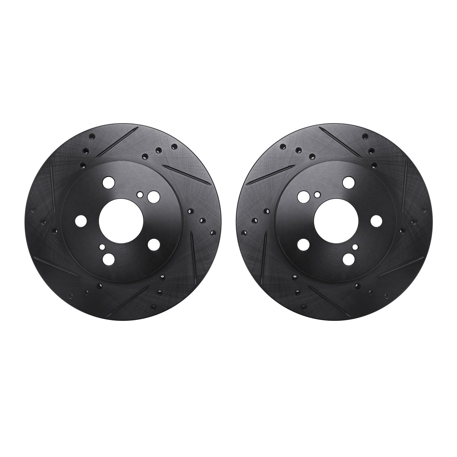 8002-76052 Drilled/Slotted Brake Rotors [Black], Fits Select Lexus/Toyota/Scion, Position: Front