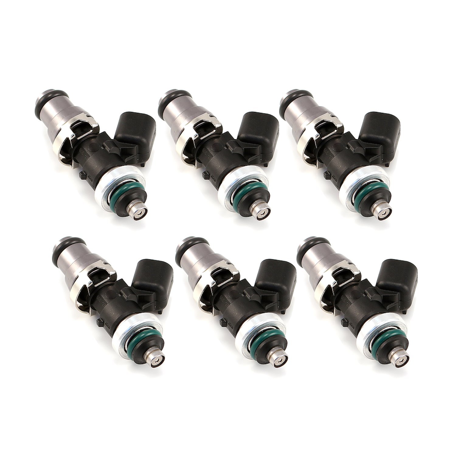1300.48.14.R35.6 1340cc Fuel Injector Set, 48 mm Length, 14 mm Grey Top, 14 mm Lower O-Ring (R35 Low Spacer)
