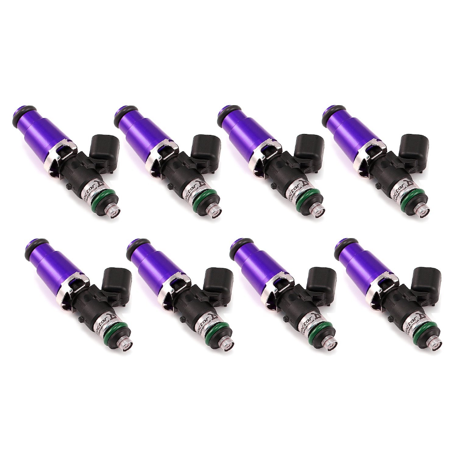 1300.60.14.14.8 1340cc Fuel Injector Set, 60 mm Length, 14 mm Purple Top, 14 mm Lower O-Ring