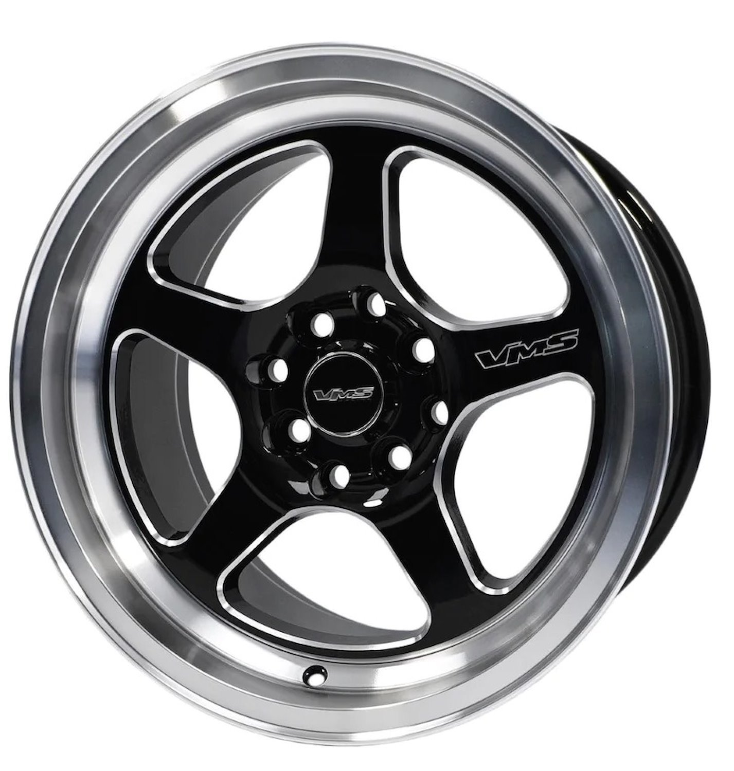 VWMK004 Mohawk Wheel, Size: 15" x 8", Bolt Pattern: 5 x 100 mm [Finish: Gloss Black Milled]